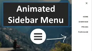 Create Animated Sidebar Menu Using Html And Css