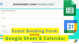 Event/Appointment Form | Google Calendar and Google Sheets Integration 