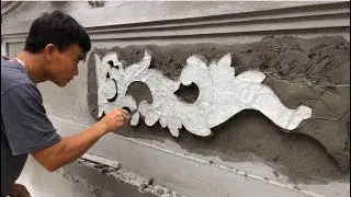 Amazing Constrction Skill - Rendering Sand And Cement On The Wall | Build Step By Step