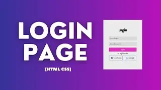 Login page using html and css || html5 & css3