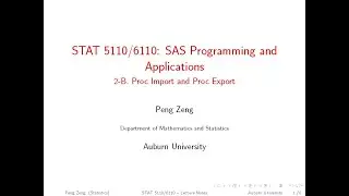 SAS - 2B - Proc Import and Proc Export