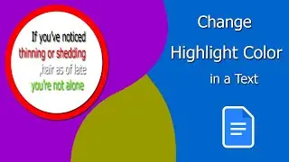 How To Change Highlight Color in a Text without Google Docs
