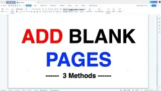 How To Add Pages In WPS Office - [ Blank Page ]