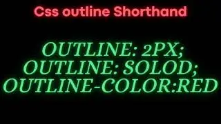 CSS Outline Tutorial | CSS Outline vs Border color html css #