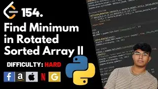 Find Minimum in Rotated Sorted Array II | Leet code 154 | Theory explained + Python code