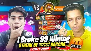 First Time Break 99 Winning Streak😱घमंडी Baccha YouTuber Left YouTube😭He Quit💔!!