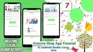 Progress Bar In Android Studio | Custom Progress Bar | Grocery Shopping App Android Studio | Java