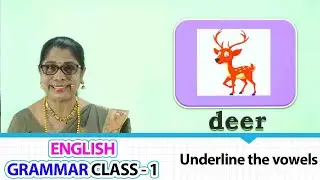 Underline the vowels | ENGLISH GRAMMAR CLASS - 1 | Learn Grammar for beginners Part-4