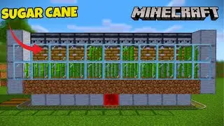 Minecraft EASIEST AUTOMATIC Sugarcane Farm 😱 Tutorial  | AFK - 1.20+