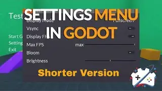 How To Make A Settings Menu in Godot #GoGodotJam