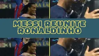 Messi and Ronaldinho reunite  👑 PSG 3 - 2 Leipzig ⚽ #shorts