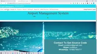 Airport Management project in spring boot and Hibernate with source code and project report