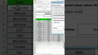 How to search value and auto highlight row in excel @BrainUpp