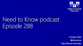 Need to Know podcast - Episode 288