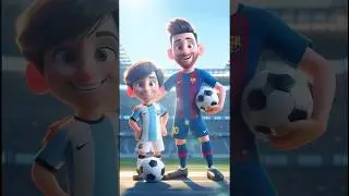 Sculpting Messi and son in Blender 4.1 🌟 #shorts #messi #football #ronaldo #cr7 #goat