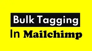 How to Add Bulk Tag in Mailchimp | Bulk Tagging in Mailchimp