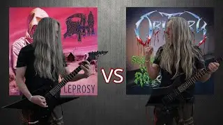 Death "Leprosy" VS Obituary "Slowly We Rot" (Death Metal Guitar Riffs Battle)