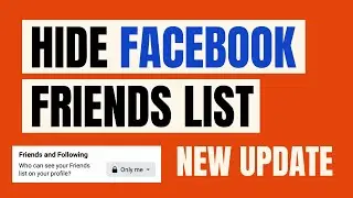 How to make facebook friends list private ( NEW ) | How to hide FACEBOOK friend list updated