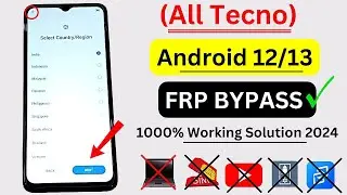 All Tecno Android 12/13 FRP Bypass Without Pc 2024 | All Tecno Google Account Bypass Remove Frp Lock