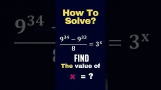 Solving For x #shorts #short #maths #exponents #mathstricks #mathematics #viral #math #olympiad