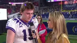 Max Duggan Interview after 2022 Fiesta Bowl Win | TCU vs Michigan