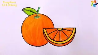 Orange Fruits Drawing Easy Technique 🍊🍊🍊 Painting