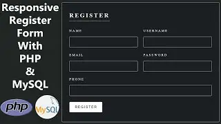 Create Registration Form With PHP & MySQL | Responsive Signup Form Using HTML, CSS With PHP & MySQL