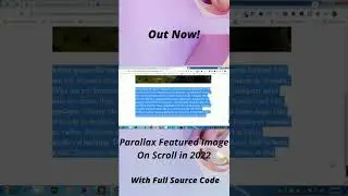 Parallax Featured Image On Scroll in 2022 by jishaansinghal