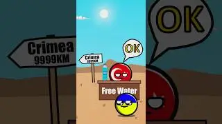 Ukraine Choice: Free Water or Crimea #countryballs