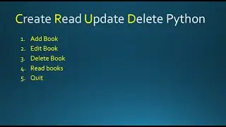 CRUD part 1/3: introduction menu system in python | console application | python projects