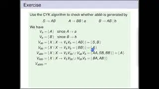 Automata Theory - CYK Parsing