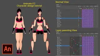 Animate CC tutorial: Rigging Characters Using Layer Parenting in Animate cc explained step by step.