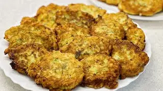 Пышные оладьи из кабачков. Быстро, просто и вкусно 🔥😋