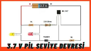 PİL SEVİYE GÖSTERGESİ DEVRESİ DOLU VE BOŞ (3.7 VOLT LITHIUM BATTERY FULL AND EMPTY)