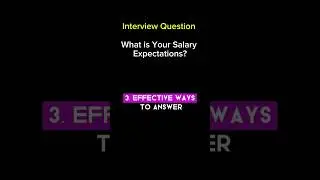 How to Answer what is your Salary Expectations interview Question #interviewquestions #facts #ai