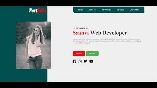 Portfolio Website Design ⚡ Step by Step ⚡ using HTML & CSS