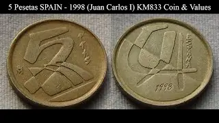 5 Pesetas SPAIN - 1998 (Juan Carlos I) KM833 Coin & Values