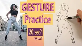 Gesture Drawing Practice | 20 and 40 sec. poses