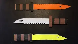 Как сделать из бумаги нож. Оружие из бумаги. How to make a knife out of paper. Paper Weapon.