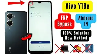 Vivo Y18e FRP Bypass Android 14 | Vivo Y18e Google Account Bypass Without Pc New Security 2024