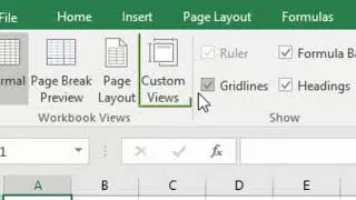 Removing custom views in Excel