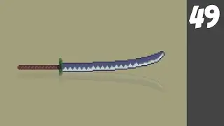 Pixel Dailies, Day 49, Katana, Sword for an RPG, Timelapse [Pixel Art]