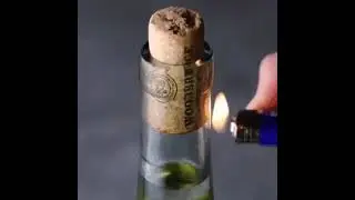 A very easy way to open a bottle of wine without a corkscrew🍷 