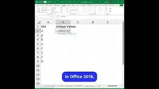 Excel Tips: Identify Unique Values in Lists Easily with the UNIQUE Function #Excel #Shorts
