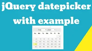 jQuery datepicker with example
