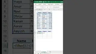 Excel FILTER Function