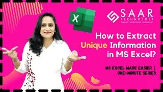 How to Extract Unique Information in MS Excel using Unique Function | One-Minute Series