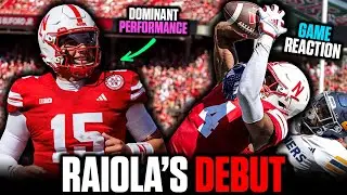 REACTING TO NEBRASKA'S DOMINANT WIN OVER UTEP & DYLAN RAIOLA'S DEBUT!