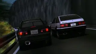 Initial D- Takumi vs Kyochi AE86 vs Evo 3 Rematch