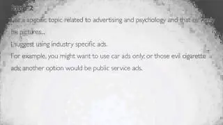 How to prepare a presentation about advertising and psychology for Soul